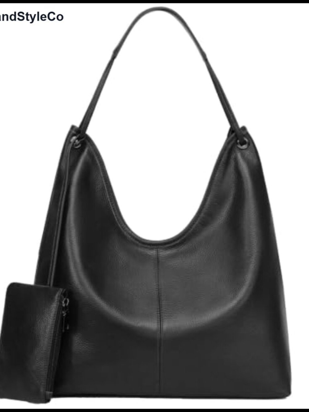 Genuine Leather Hobo Shoulder Bag Large Slouchy Handbag for Women Work Shopping